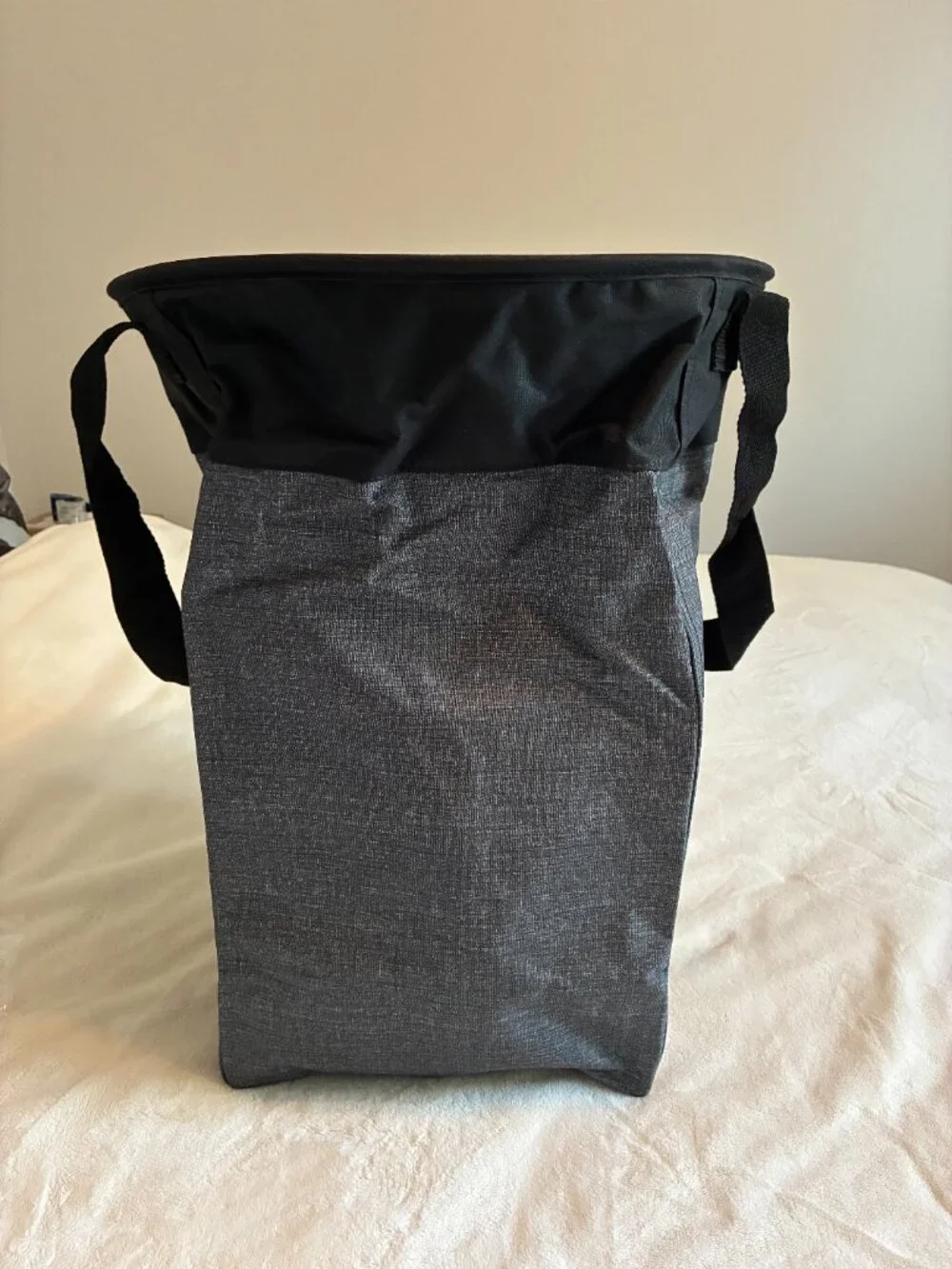 NWT Thirty-One Stand Tall Bin Gray Foldable Storage Organizer Hamper w/ Support